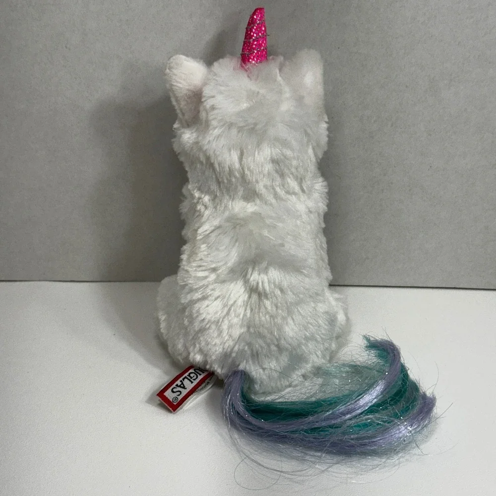 Douglas‎ Caticorn White Cat Unicorn Plush Sparkle Horn Teal Purple Tail 640
